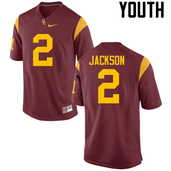 Youth #2 Adoree Jackson USC Trojans College Football Jerseys-Red - Click Image to Close